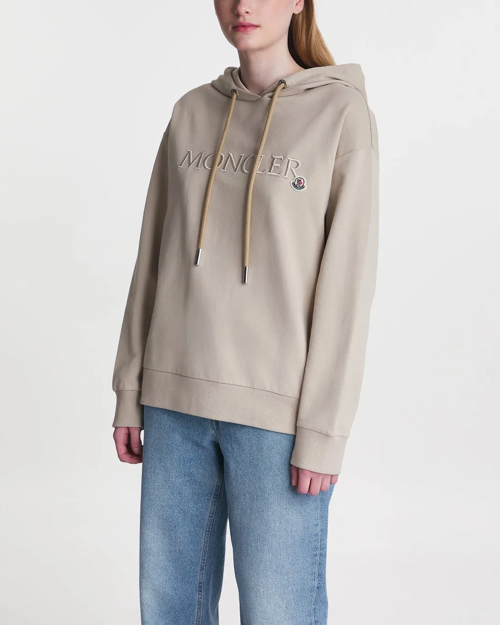 Moncler   Sweater Hoodie Logo Beige 